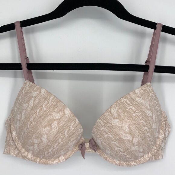 KENSIE Rope Braid Print Underwire Bra - Picture 1 of 6